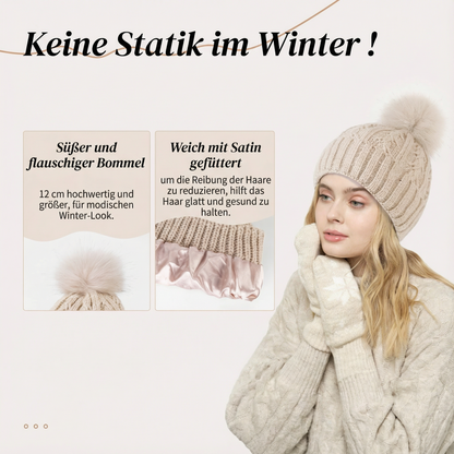 PonyLoop® Seidenmütze mit Bommel